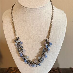 LOFT Blue and Silver Multi-Strand Necklace